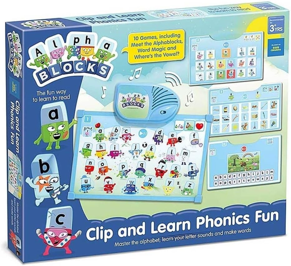 ALPHABLOCKS Clip and Learn Phonics Fun - Kids Interactive ABC Toy | Aesthetic Electronic Sheet Word Blending Sound Shield Activity Board for Toddler Nursery School. Clever Educational Gifts. - Image 2