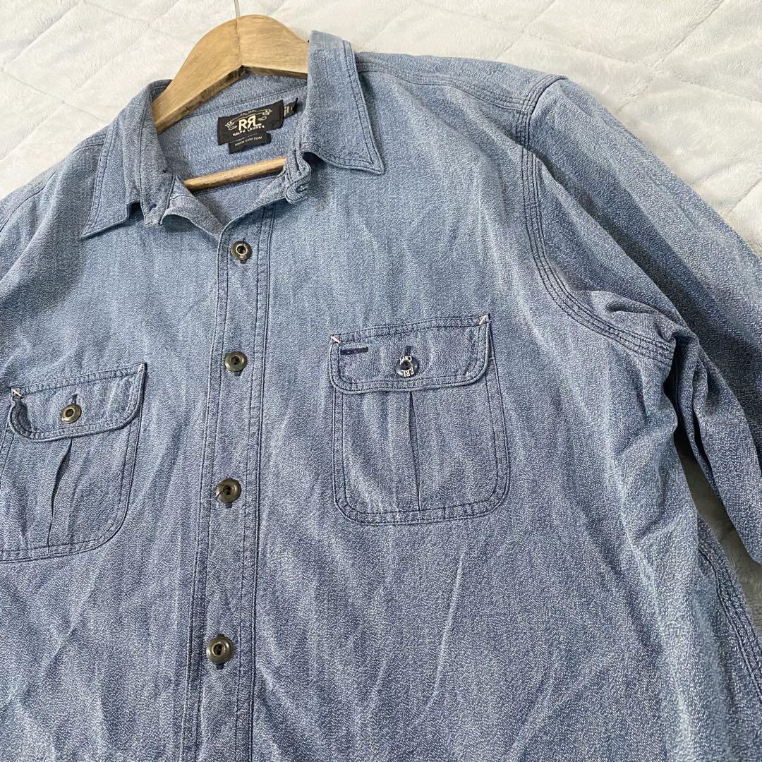 Rrl Indigo Chambray Long Sleeve Denim Shirt Work L -Xl | eBay Rrl Indigo Chambray Long Sleeve Denim Shirt Work L -Xl | eBay