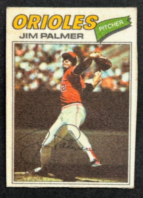 1977 JIM PALMER ORIOLES HOF MLB BASEBALL TOPPS CLOTH STICKERS # 36 PATCH