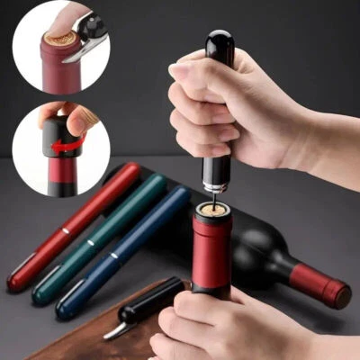 Air Pressure Corkscrew Pump Popper Red Wine Bottle Opener Remover Cork Out Tool
