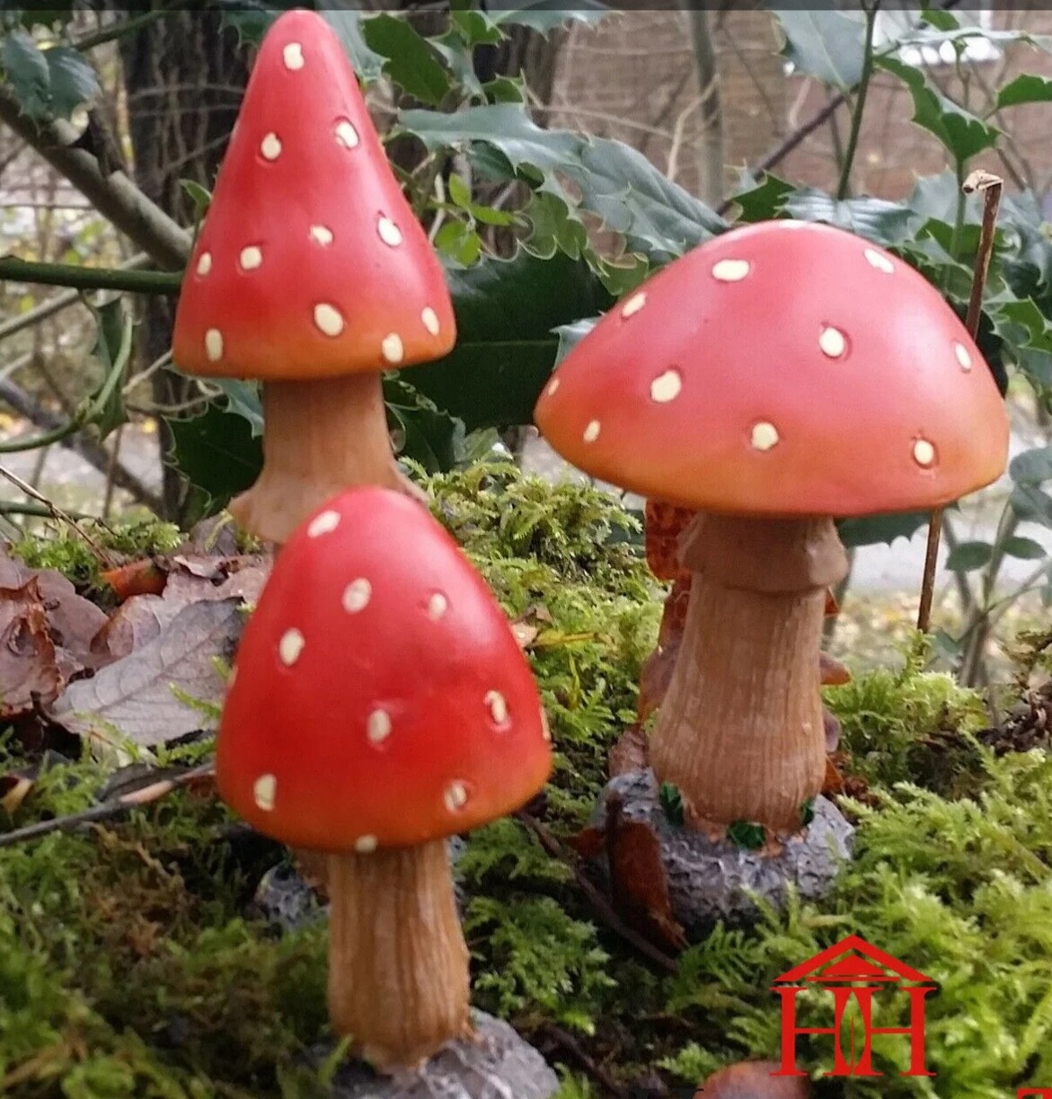 Garden Ornaments Toadstools Resin Fairy Mushrooms DS5073 box eBay