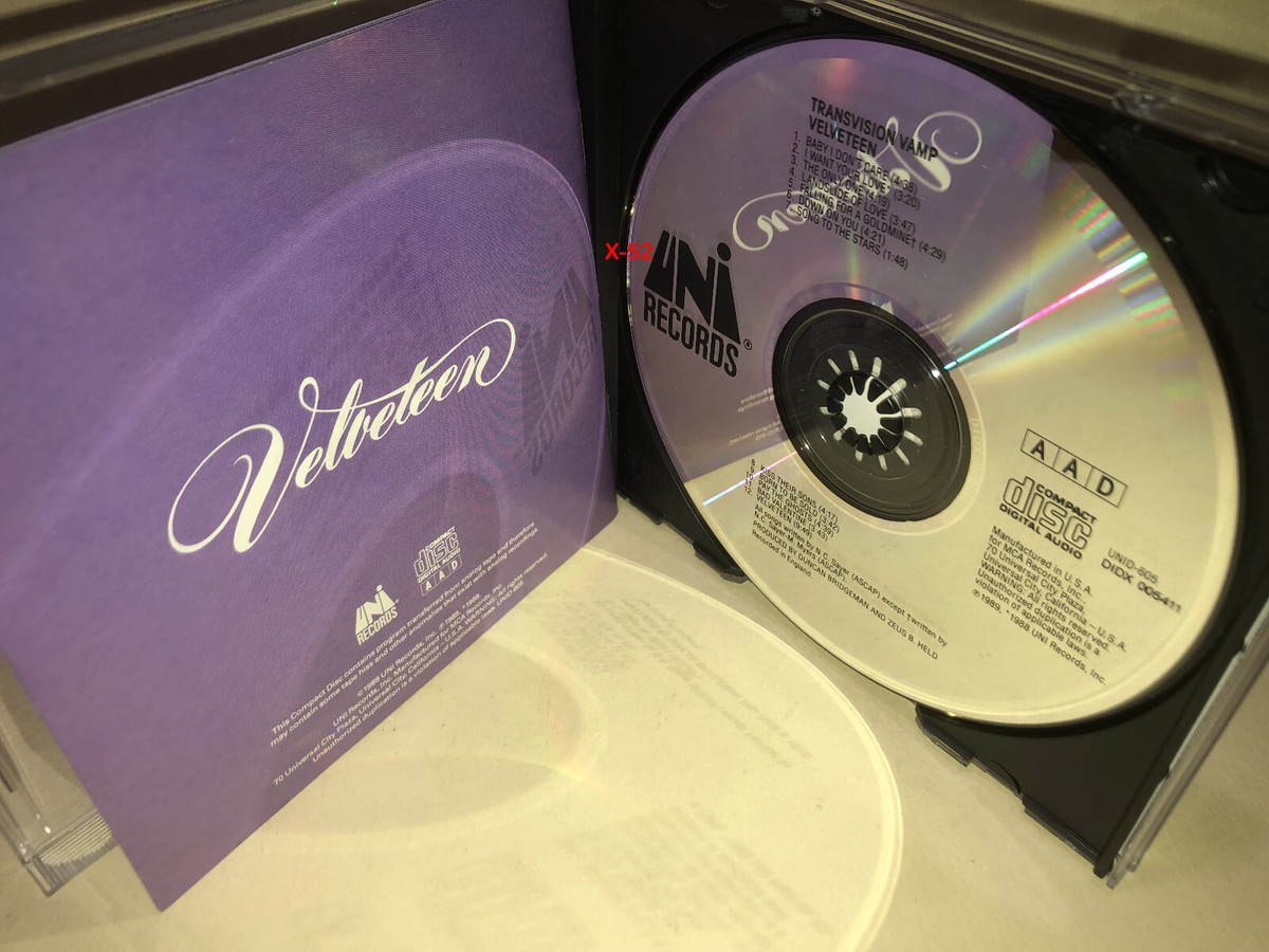 Transvision Vamp CD Velveteen 2nd album hit Baby I Dont Care Wendy