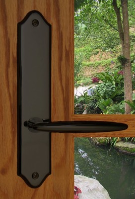 FPL Luxor Passage Door Lever Set & Back Plates; Closet, Hallway, Bedroom Doors