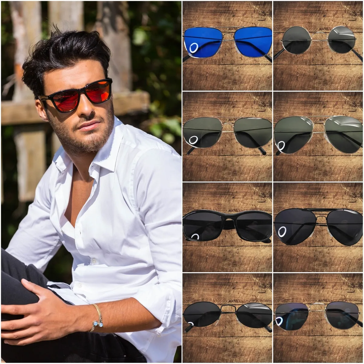 Men's Sunglasses Polarized Vintage Car Glasses UV400 Pilot's Flyer New