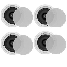 Pyle PDIC1661RD 6.5" 200 Watt In Ceiling Wall 2 Way Speaker 2 pair 4 Speakers