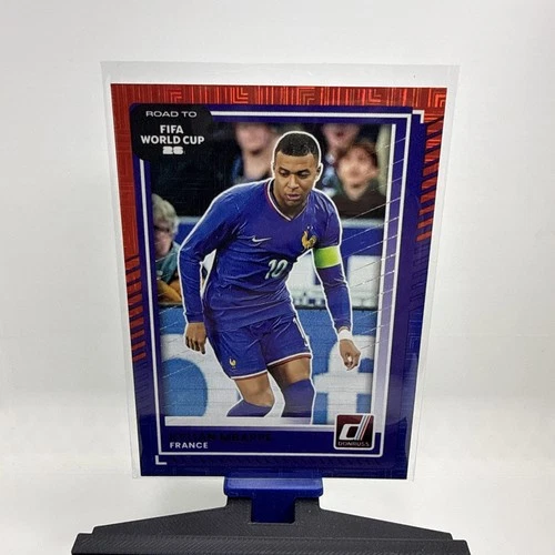 2026 Donruss Kylian Mbappe France Soccer Card #145 \*BLUE RED MAZE PARALLEL\*
