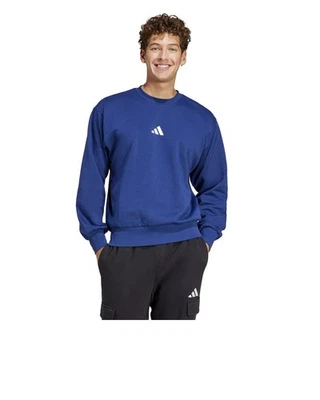  Sport pullover sweat HERREN Adidas Blau Royal Essentials Feelcozy Fleece  - Bild 1 von 4