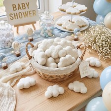36 Pcs Cloud Decorations for Party Felt Fake Cloud Centerpieces for Tables Mi...