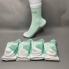 Bombas Unisex Running Crew Socks 4 Pair Pack Mint Green Size S M L XL New