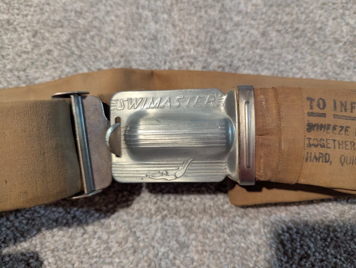 WWII Life Belt M1926 Vintage US Army Navy Military 1940s Swimaster