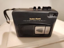 Radio Shack CTR-96 Voice Activated Cassette Tape Recorder-Works w/Box & Ear Bud