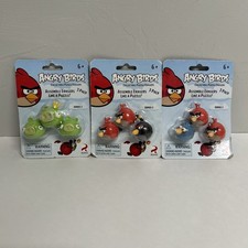 Angry Birds Collectible Puzzle Erasers FULL SET Pig Series, Bird Series 9 Total