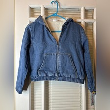 Cat Jack Blue Hooded Denim Jacket-Size 10-12