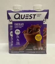 12 pack of Quest Nutrition Protein Shake Chocolate 11 OZ (132 oz total) BB:12/25