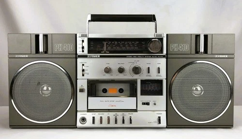 Vintage Fisher PH-410K Boombox Ghetto Blaster AM/FM Cassette Deck Hi-Fi Japan