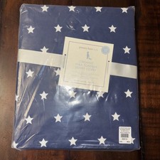 Pottery Barn Kids Organic blue navy star toddler duvet NWT