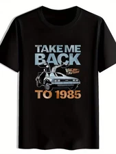 's Official BTTF Marty McFly & DeLorean Time Machine T-Shirt - Back to the Futur