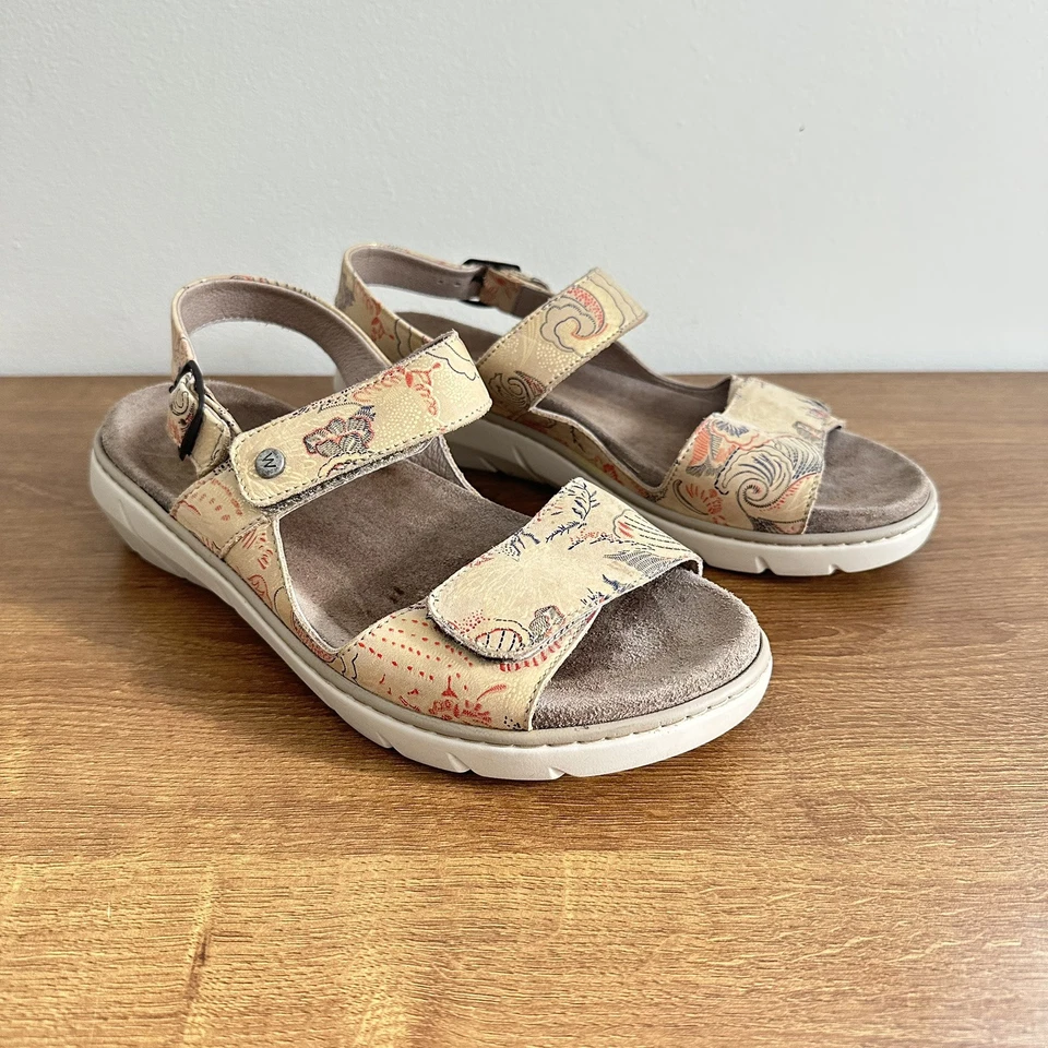 Wolky Sandals Womens 38 EU | 7 US Santorini Suede Adjustable Ankle Strap Buckle - Image 4 of 4