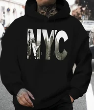 Hip-Hop Hoodie - NYC Graphic Pullover Hoodie Men's Women's Hooded Sweatshirt