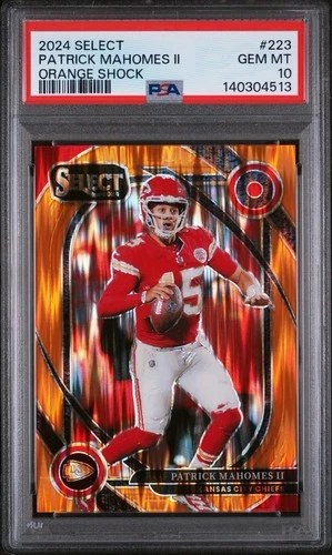 2024 Select Patrick Mahomes #223 Orange Shock /399 PSA 10