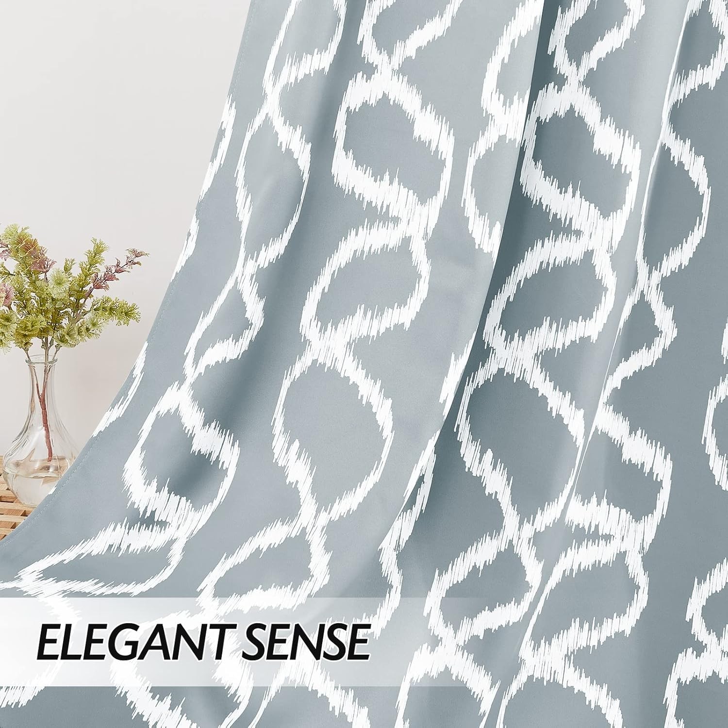 RYB HOME Short Curtains for Small Window, Room Darkening Rustic Boho Window