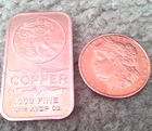 Morgan copper round plus 1 oz walking liberty copper round