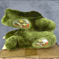 Star Wars Slippers Youth Toddlers 10-11 Green Yoda Feet Soft Fuzzy Rare