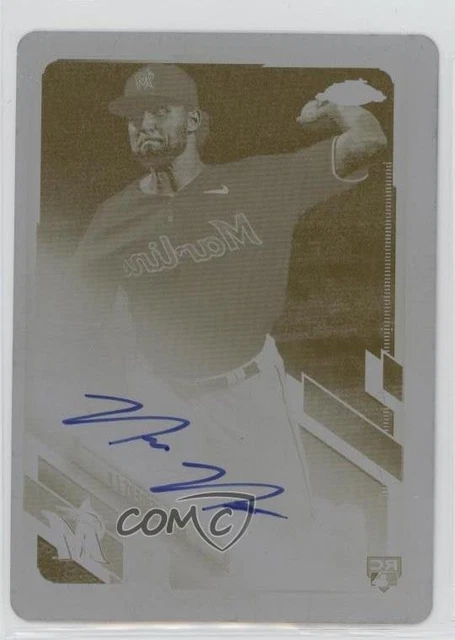 2021 Topps Chrome Rookie Printing Plate Yellow 1/1 Nick Neidert #RA-NN Auto 15sd