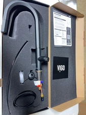 Vigo VG02034MB Hart Matte Black Pre-Rinse Kitchen Faucet, 1.8 GPM, 18" H