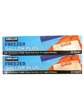 2 Boxes Kirkland Freezer Gallon Plus Bags NEW