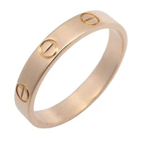 CARTIER Mini Love Ring 18KPG Pink Rose Gold Used Unisex US size 8 #57