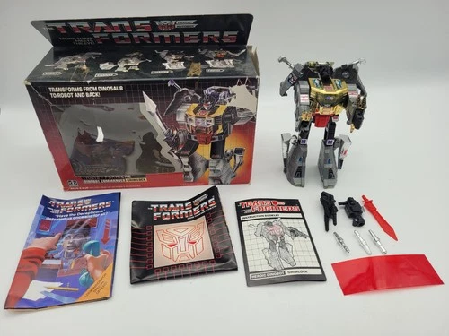 Vintage 1984 Original Hasbro Transformers G1 Dinobot Grimlock with accessories!