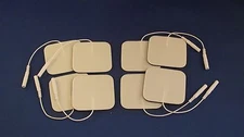 Electrode Pads- 8 Pads "2X 2" Reusable, Self Stick Electrodes White Cloth