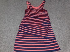 Ann Taylor Loft Womens Dress Medium pink striped pullover zip