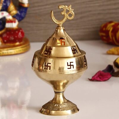 Golden Om Deko Messing Diya - Akhand Diya