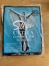 Silkies X-Queen size control top pantyhose Off Black 070606