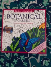 BOTANICAL GARDEN ADULT COLORING BOOK WITH BONUS RELAXATION By Newbourne Media