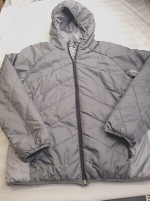 New Balance Coat Womens XL Gray Puffer Hooded Running Crossfit Workout