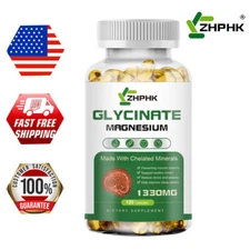 Magnesium Glycinate High Absorption,1330MG, Improved Sleep,Stress,Anxiety Relief