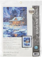 Dimensions Winter Sky Needlepoint Kit 11" X 14" Night Sky Snow 71-20072