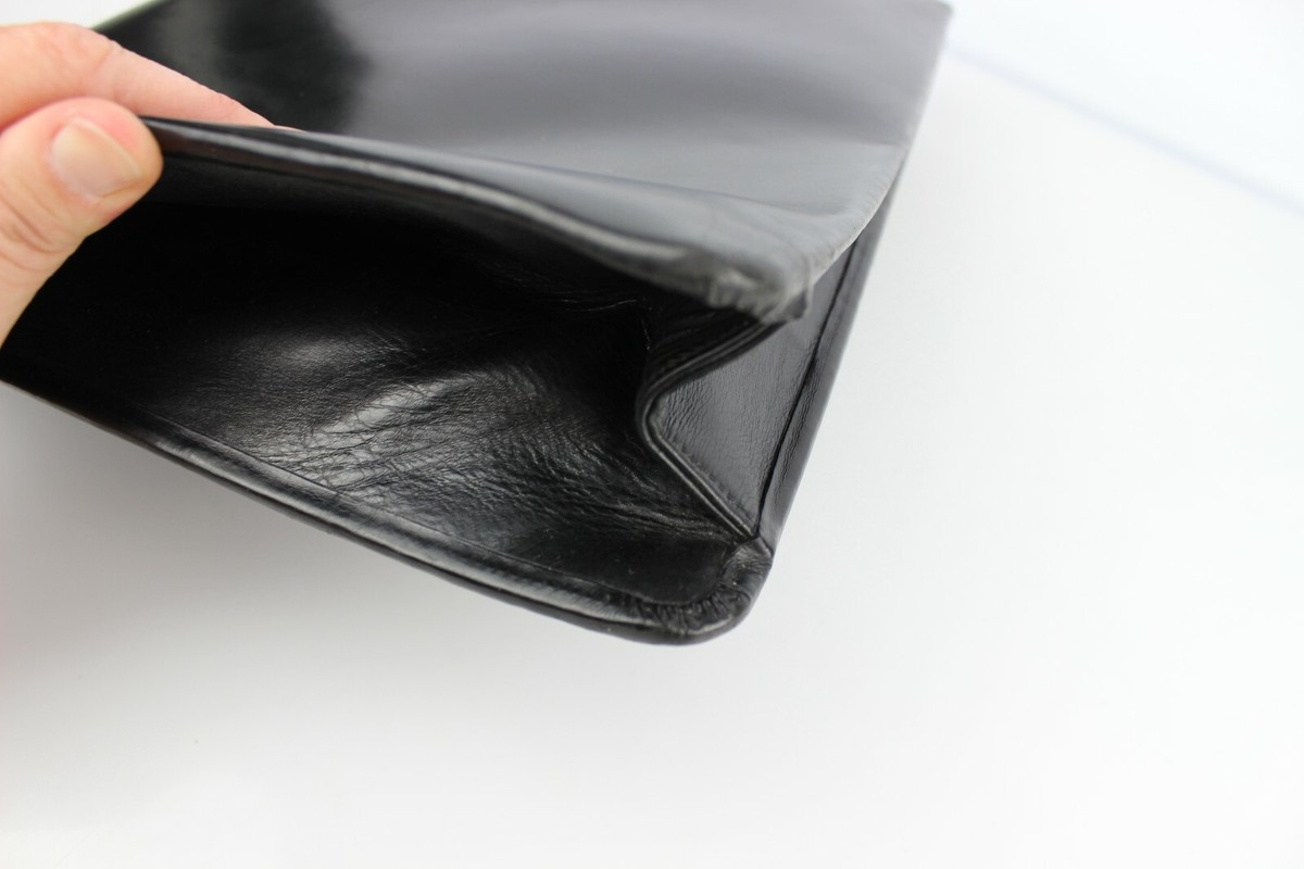 Sac Vintage Pierre Dalbe Modèle Déposé Grand Format Porté épaule En Cuir Box Noir