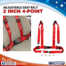 Red 2 Wide 4-point Adjustable Racing Seat Belt Harness Safety Shoulder Straps Red 2 Wide 4-point Adjustable Racing Seat Belt Harness Safety Shoulder Straps