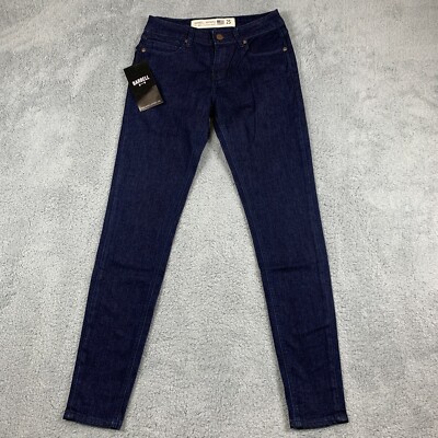 Barbell Jeans Womens 25x31 Blue Slim Athletic Fit Dark Wash Las Vegas NEW $149