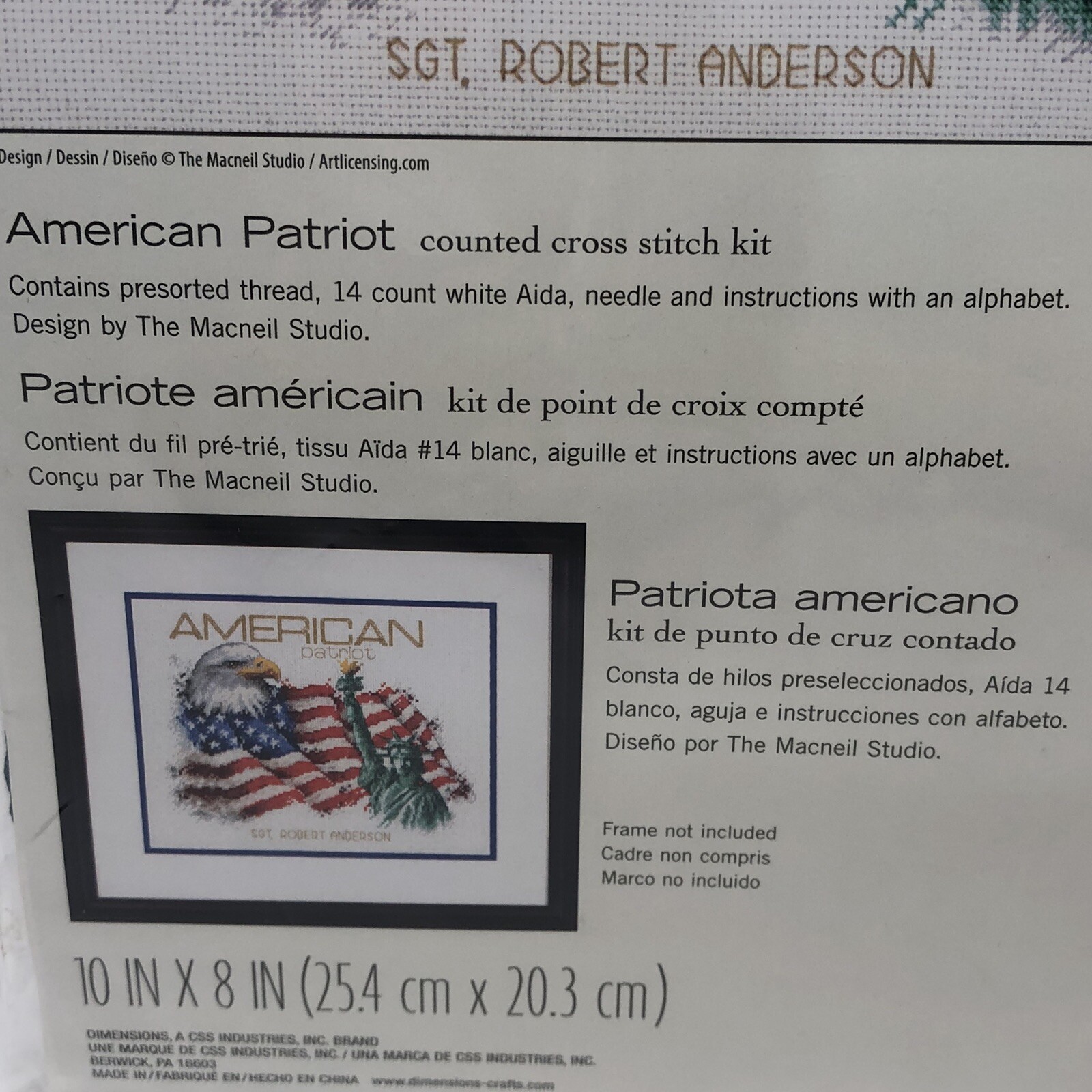 New Dimensions American Patriot 7035363 Counted Cross Stitch Kit 10 X