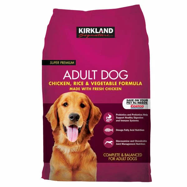 Kirkland Signature Adult Formula Chicken, Rice and Vegetable Dog Food 40 lb.