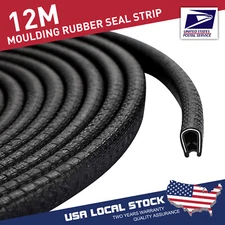 12M Car Door Edge Trim Lock Guard Moulding Rubber Black Seal Protector Strip