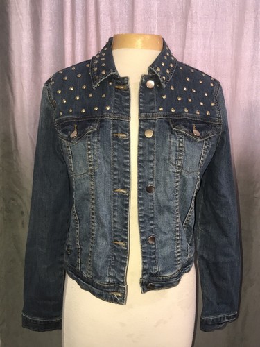 Veste Jean Buzz Femme Taille M - Studded Et Distressed - Neuf Avec étiquettes
