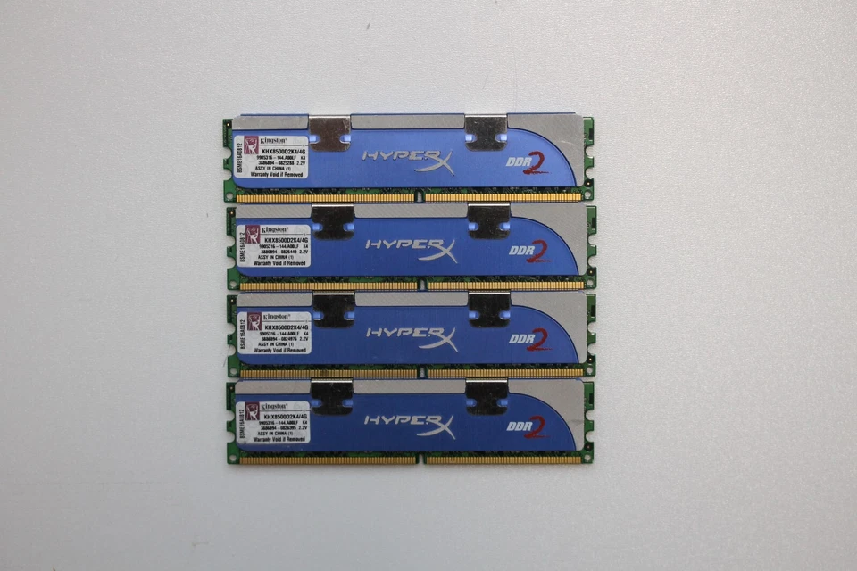 Kit of 4x1GB Kingston HyperX KHX8500D2K4/4G  DDR2 1066MHz PC2-8500 RAM 2.2V - Image 2 of 4