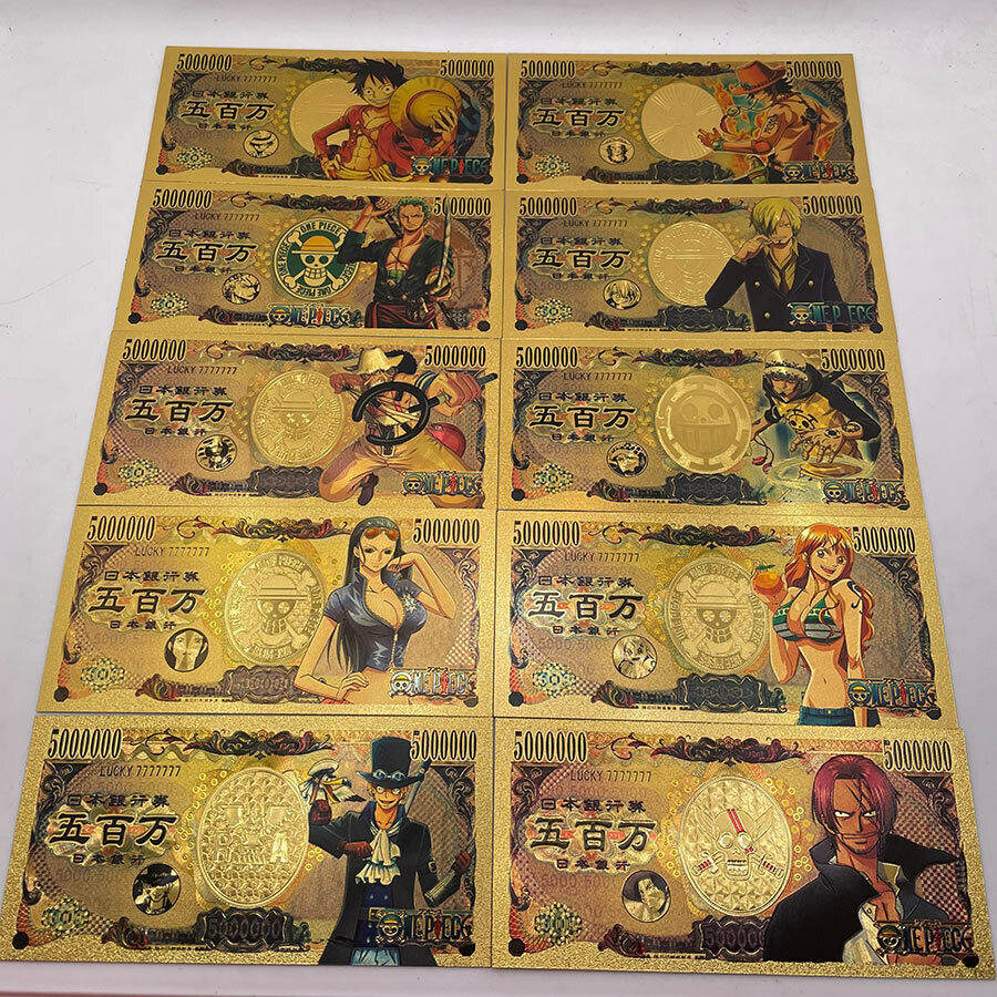 18 designsjapanese anime one piece gold