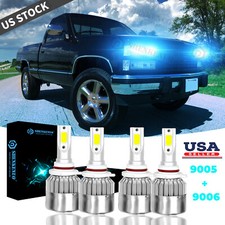 For Chevy C/K 2500 3500 Ice Blue LED Headligh...
